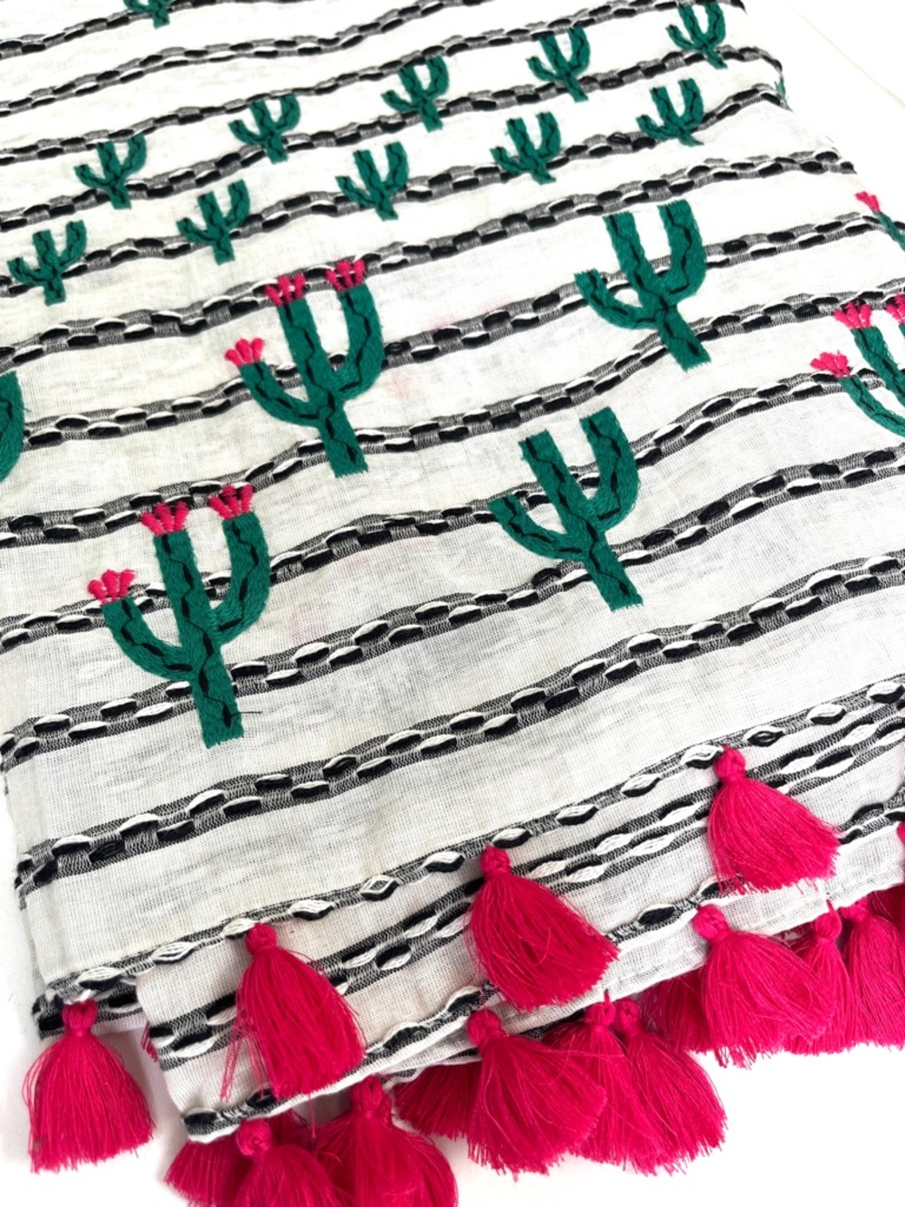 Anthropologie, large cactus scarf, wrap by Seen/worn/kept. - Picture 3 of 12